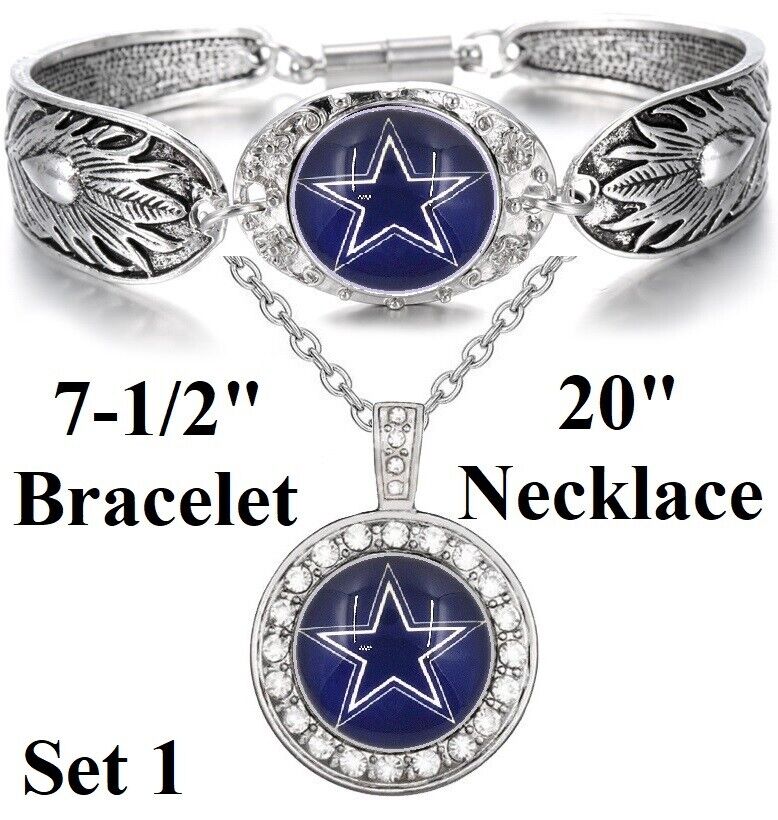 Dallas Cowboys Women's Sterling Silver Bracelet w Gift Pkg D3-Reg