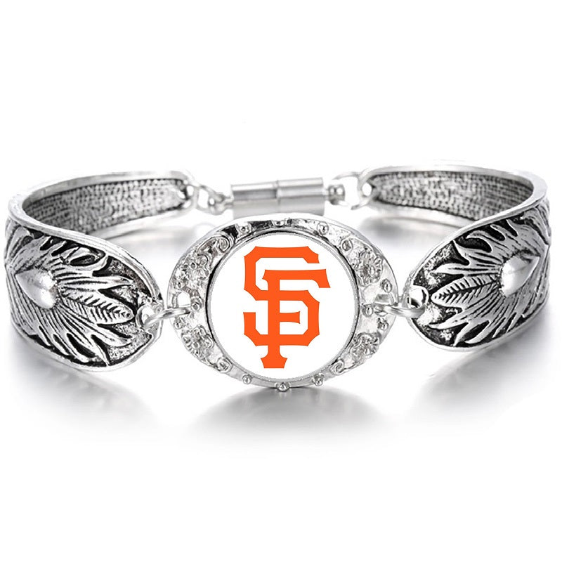 San Francisco SF Giants Womens Sterling Silver Bracelet Baseball Jewelry Gift D3