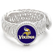 Minnesota Vikings Football Sterling Silver Mens Womens Wrap Bracelet + Giftp D11