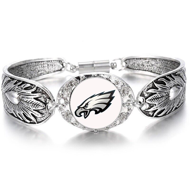 Special Philadelphia Eagles Women'S Sterling Silver Bracelet W Gift Pkg D3