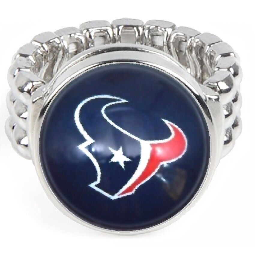 Houston Texans Gift Set Womens 925 Sterling Silver Necklace And Ring D18D2