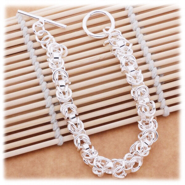 925 Sterling Silver 7 1/2" Twist Link Rope 10mm Womens Bracelets +GiftPkg D456F"