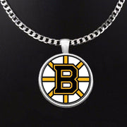 Large Boston Bruins Necklace Stainless Steel Chain Hockey Free Ship' D5