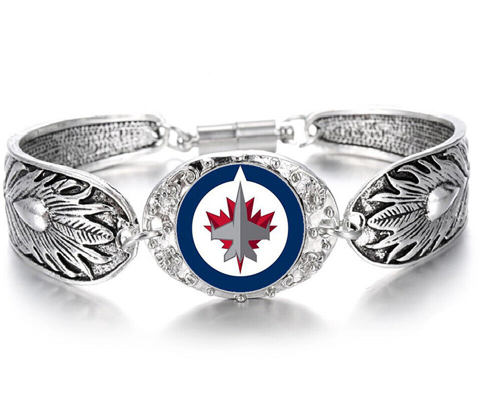 Winnipeg Jets Women'S Tibetian Silver Bracelet Hockey Fan Jewelry Gift C3