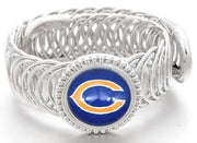 Chicago Bears Football Sterling Silver Mens Womens Wrap Bracelet + Giftp D11