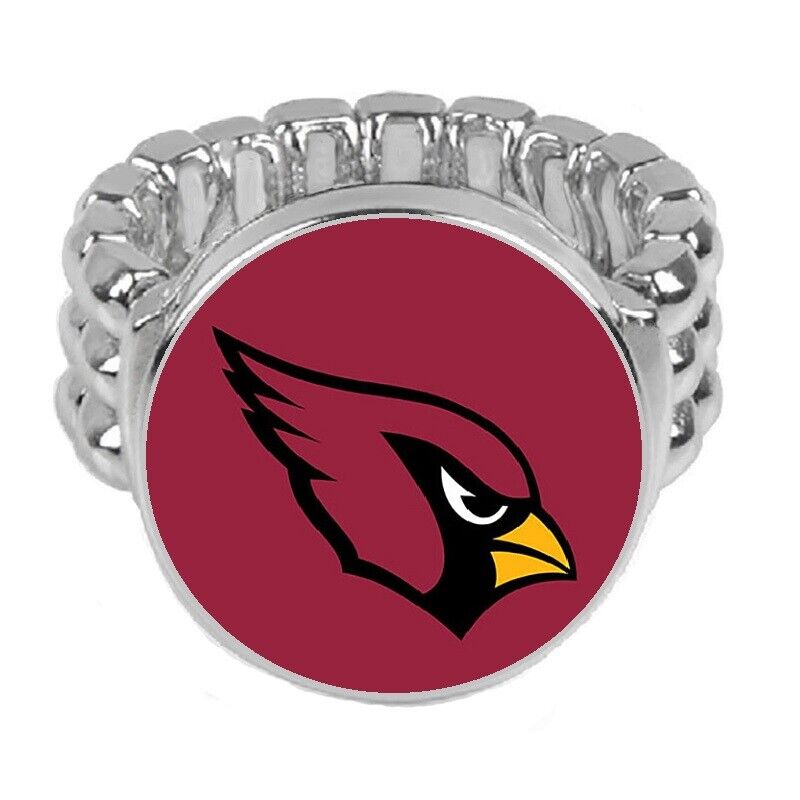 Arizona Cardinals Silver Mens Womens Ring Fits All Sizes W Gift Pkg Football D2