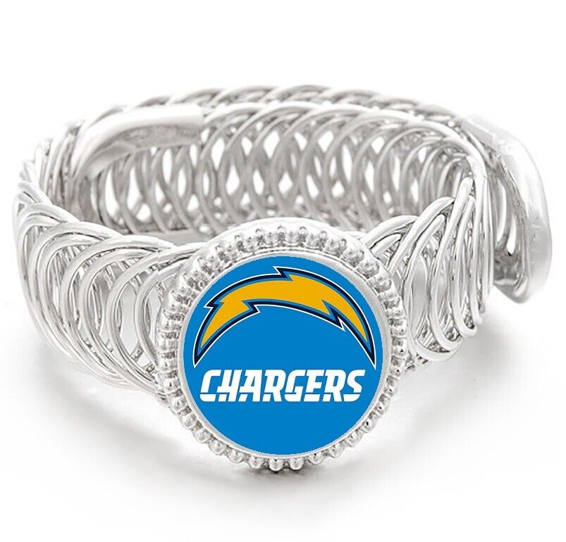 Los Angeles Chargers Football Sterling Silver Mens Womens Bracelet + Giftp D11