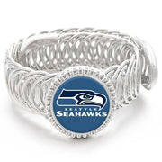 Seattle Seahawks Football Sterling Silver Mens Womens Wrap Bracelet W Giftpk D11