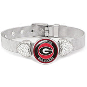 University Of Georgia Bulldogs Womens Adjust. Silver Bracelet Jewelry Gift D26