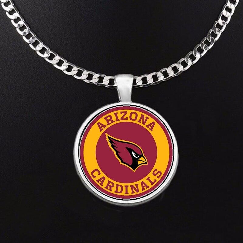 Arizona Cardinals Mens Womens 24" Stainless Steel Chain Pendant Necklace D5