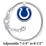 Indianapolis Colts Silver Womens Link Bracelet W Gift Pkg D10