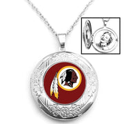 Washington Redskins Womens 925 Silver 20" Link Chain Necklace W Photo Locket D16