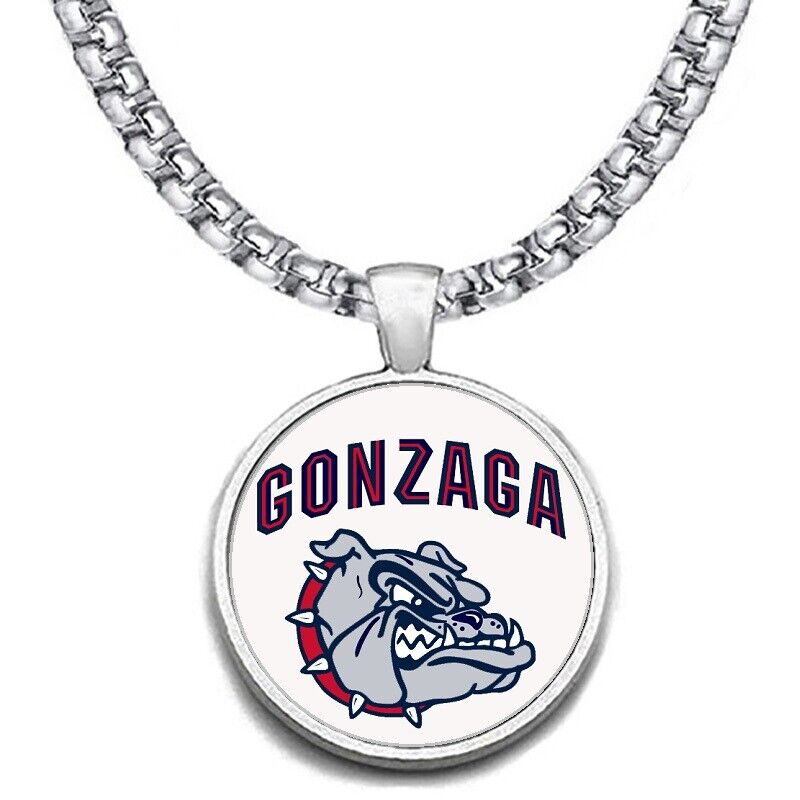 Large Gonzaga Bulldogs 24" Chain Stainless Pendant Necklace Free Ship' D30