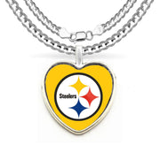 Pittsburgh Steelers Womens Mens Sterling Silver Chain Necklace And Pendant