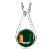 Miami Hurricanes Womens Sterling Silver Necklace University Of Gift D28L