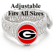 Special University Georgia Bulldogs Mens Silver Chain Bracelet Jewelry D11