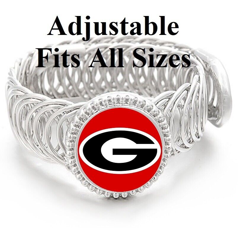 Special University Georgia Bulldogs Mens Silver Chain Bracelet Jewelry D11