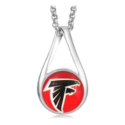 Atlanta Falcons Womens Sterling Silver Link Chain Necklace With Pendant D28