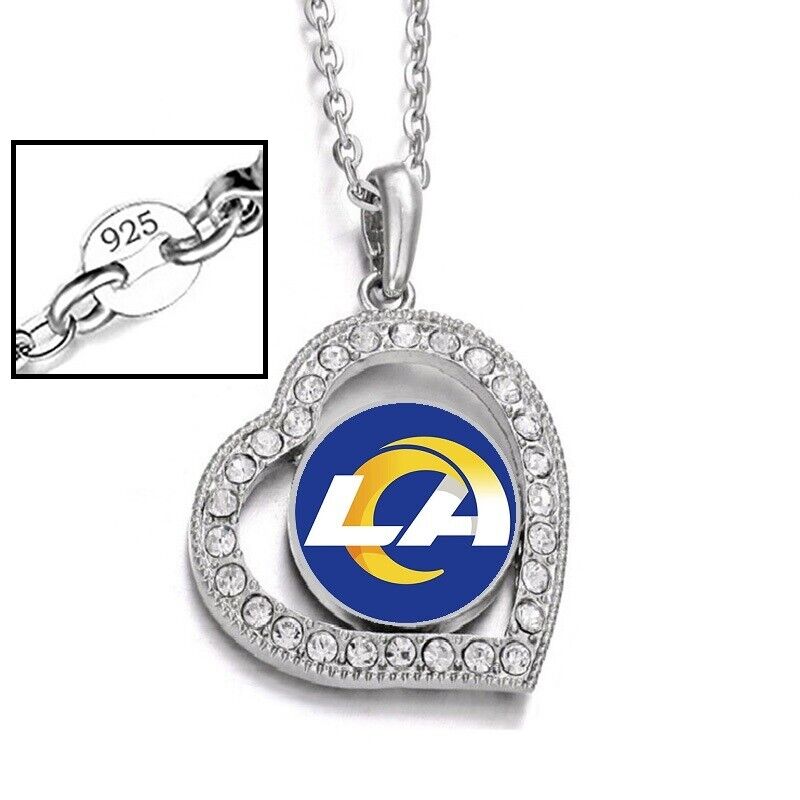 Los Angeles Rams Womens 925 Sterling Silver Link Chain Necklace D19