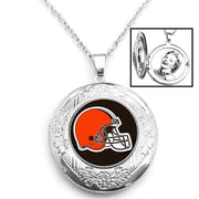 Cleveland Browns Womens 925 Silver 20" Link Chain Necklace And Photo Locket D16