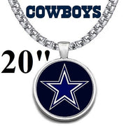 Large Dallas Cowboys Womens Mens Necklace Stainless Steel Chain Free Ship' D30