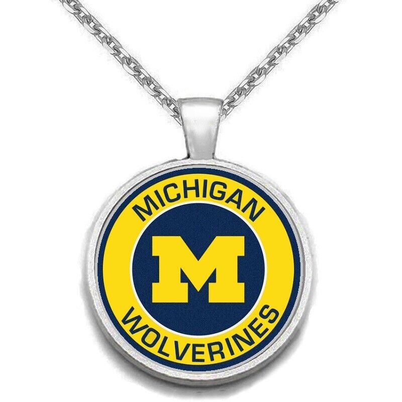 Michigan Wolverines Mens Womens 925 Sterling Chain Necklace University A1