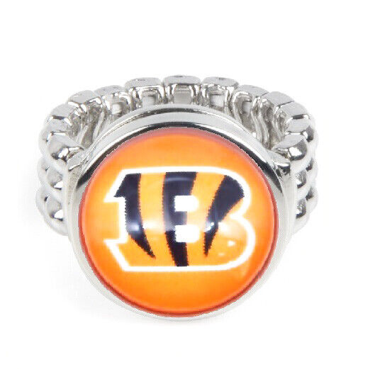 Cincinnati Bengals Gift Set Womens 925 Sterling Silver Necklace With Ring D18D2