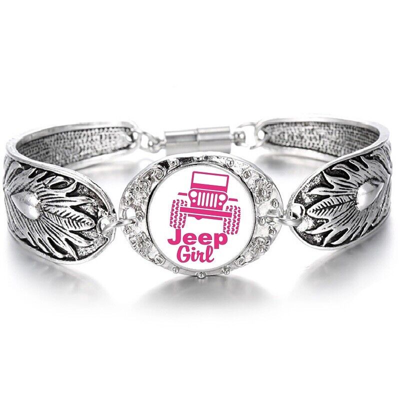 Jeep Girl Womens Sterling Silver Bracelet w Free Gift Pkg D3