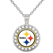 Pittsburgh Steelers Gift Women'S 925 Sterling Silver Necklace Football D18