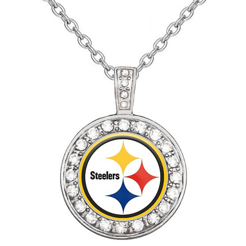 Pittsburgh Steelers Gift Women'S 925 Sterling Silver Necklace Football D18