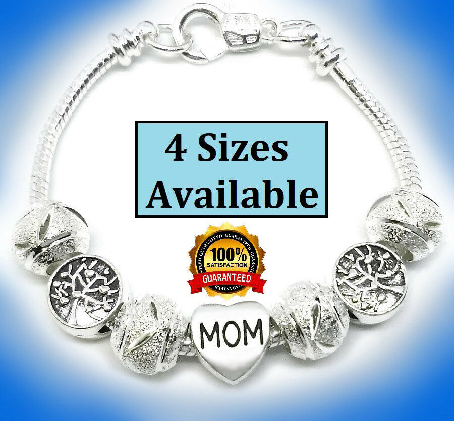 Mother's Day 925 Sterling Silver Tree Of Life Snake Chain Bracelet +GiftPkg