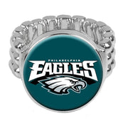 Philadelphia Eagles Silver Mens Womens Football Ring Fits All Sizes W Gift Pk D2