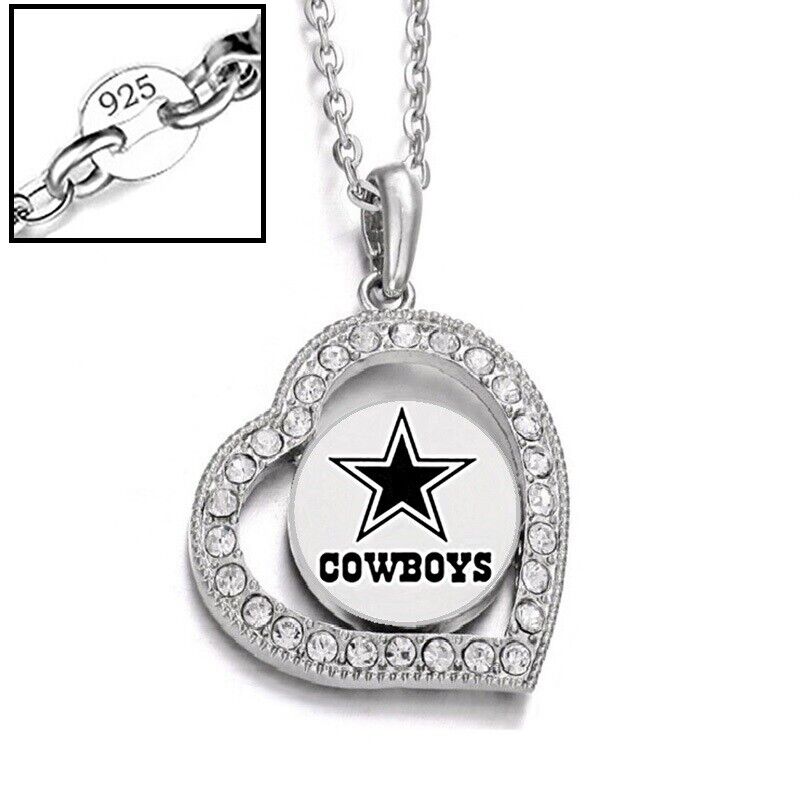 Special Dallas Cowboys Womens 925 Sterling Silver Link Chain Necklace D19