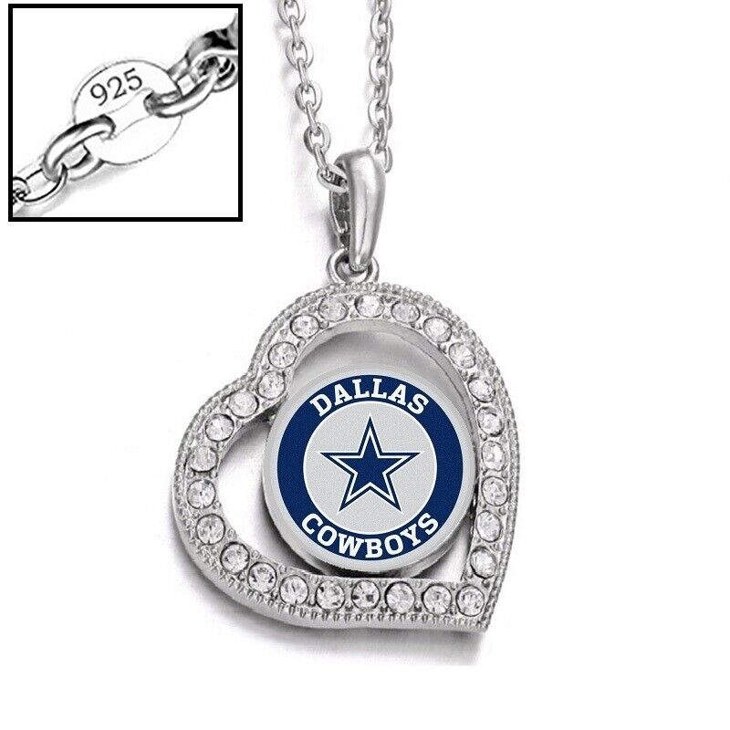 Special Dallas Cowboys Womens 925 Sterling Silver Link Chain Necklace D19