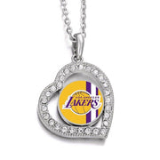 Special Los Angeles Lakers Womens Silver Link Chain Necklace With Pendant D19