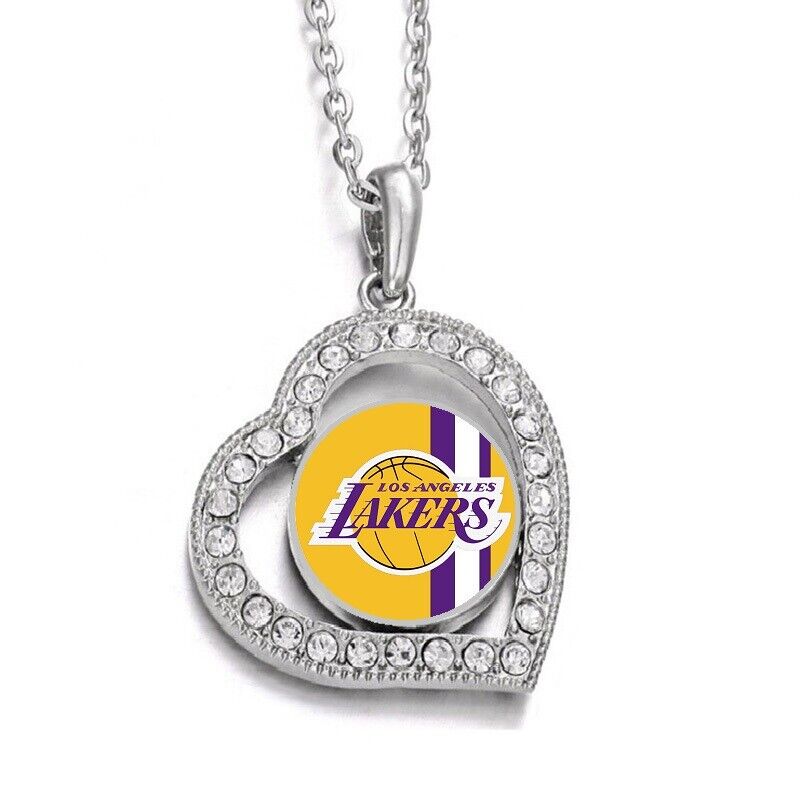 Special Los Angeles Lakers Womens Silver Link Chain Necklace With Pendant D19