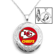 Special Kansas City Chiefs 925 Silver Link Chain Necklace W Photo Locket D16