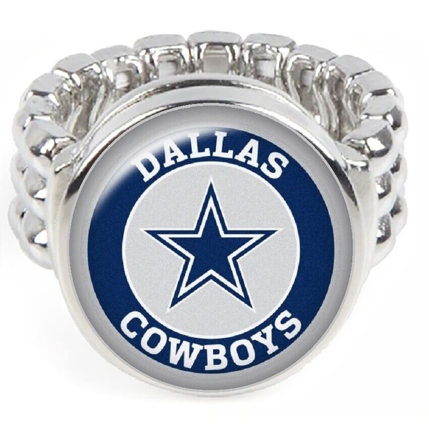 Special Dallas Cowboys Gift Set Womens 925 Sterling Silver Necklace, Ring D18D2