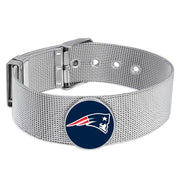 New England Patriots Mens Womens Silver Adjustable Bracelet W Gift Pkg D6