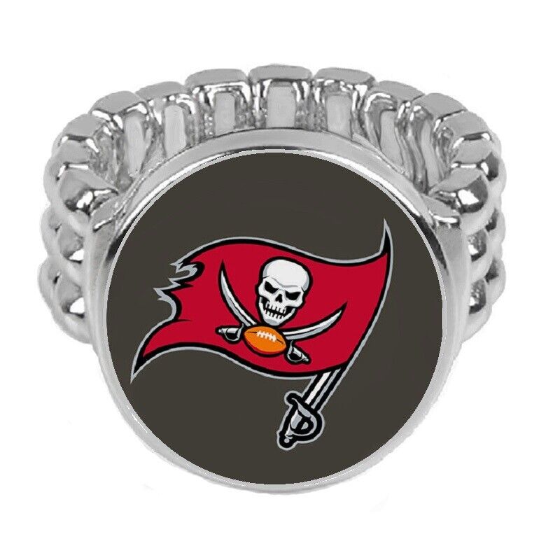 Tampa Bay Buccaneers Silver Mens Womens Football Ring Fits All Sizes W Giftpk D2