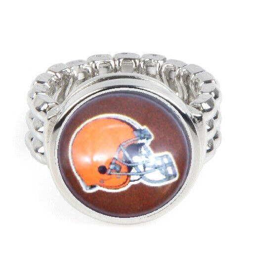 Cleveland Browns Gift Set Womens 925 Sterling Silver Necklace With Ring D18D2