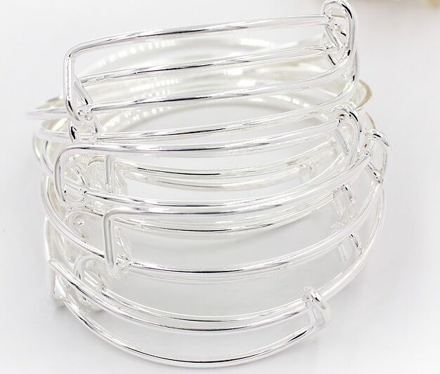 10 Piece Lot 900 Platinum Bracelet Bangle Expandable Adjustable D290