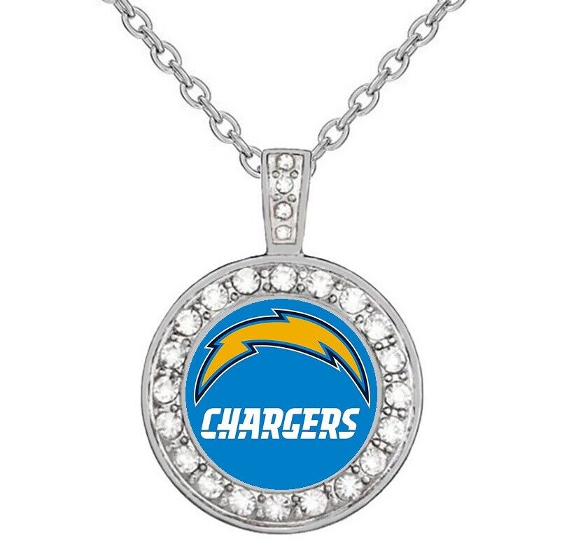 Los Angeles LA Chargers Gift Set Womens 925 Sterling Silver Necklace And Ring D18D2