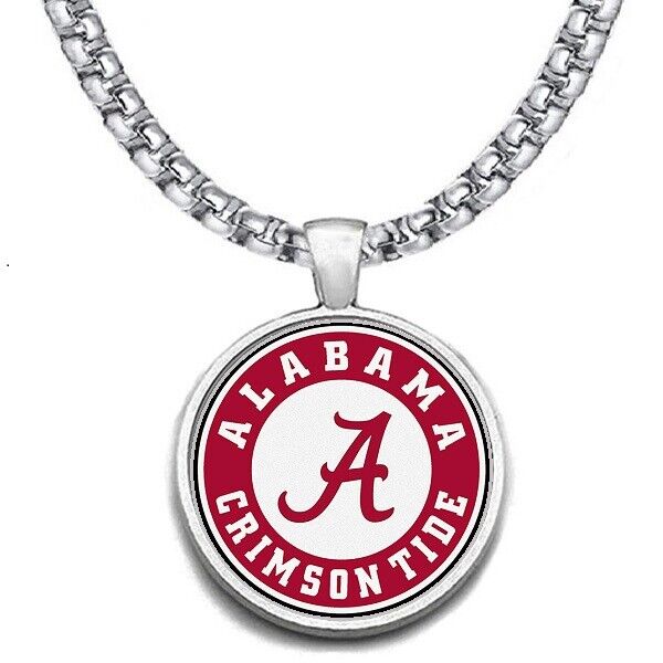 Large Alabama Crimson Tide Mens 24" Chain Pendant Necklace Free Ship' D30