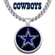 Large Dallas Cowboys Necklace Stainless Steel Chain Football Free Ship' D30