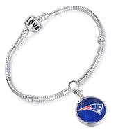 New England Patriots Womens Sterling Silver Snake Bracelet Football Gift D13