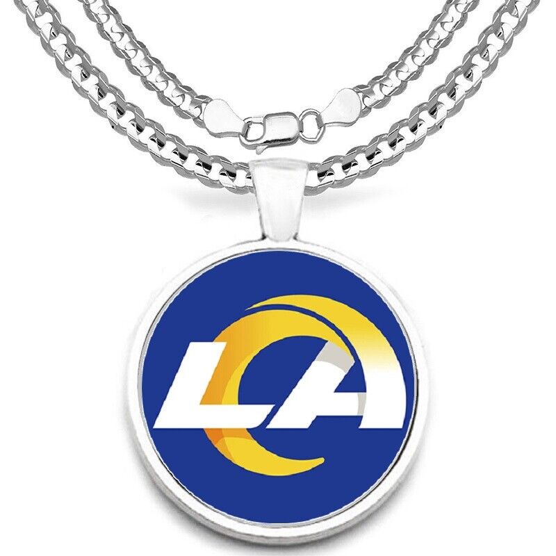 New Los Angeles Rams Mens Womens Stainless Steel Link Chain Necklace And Pend D9