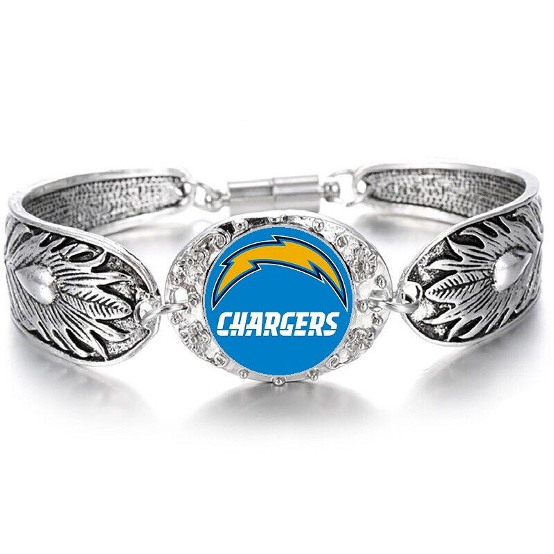 Los Angeles Chargers Gift Womens 925 Sterling Silver Necklace Bracelet Set D3D18