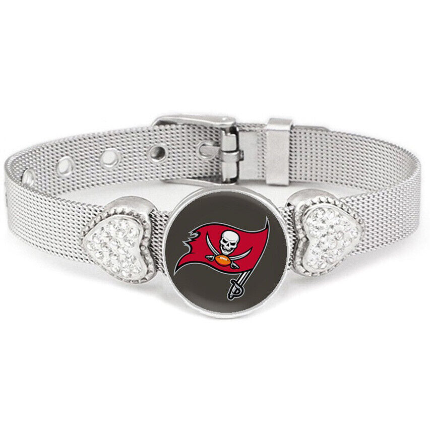 Tampa Bay Buccaneers Women'S Adjustable Silver Bracelet Jewelry Gift D26