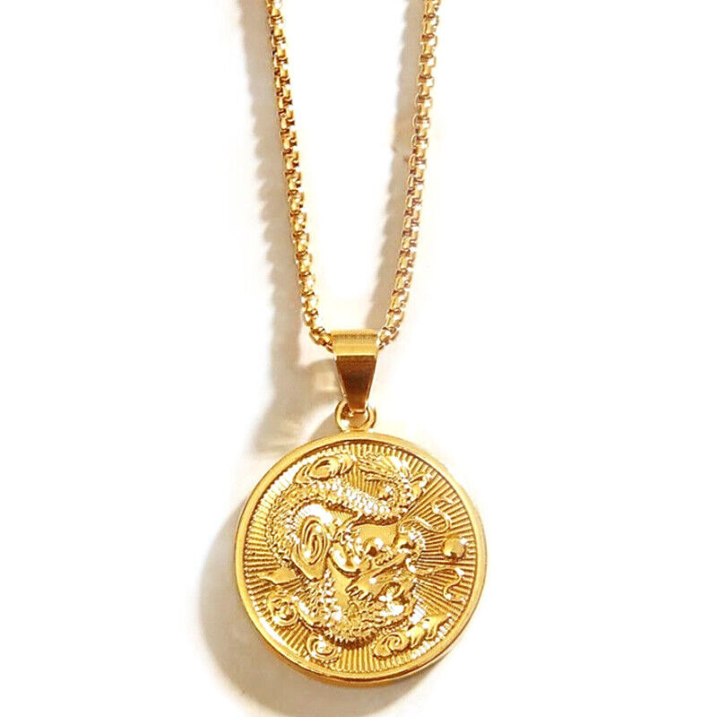 Dragon Medallion Charms for Necklace Jewelry Making, 18K Gold Filled C –  QualityBeadMart